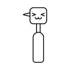 Dentistry drill kawaii character vector illustration design