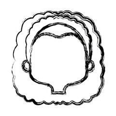 pretty girl face female character head