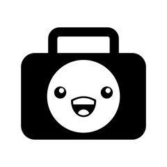 medical kit kawaii character vector illustration design