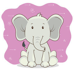 cute adorable elephant animal cartoon