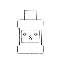 mouthwash bottle kawaii character vector illustration design