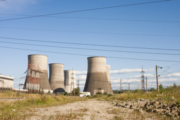 Power station with details
