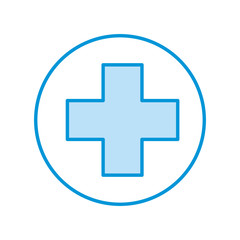 Obraz premium medical cross isolated icon vector illustration design