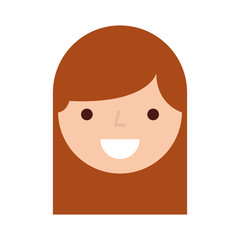 Fototapeta premium cute woman head character vector illustration design