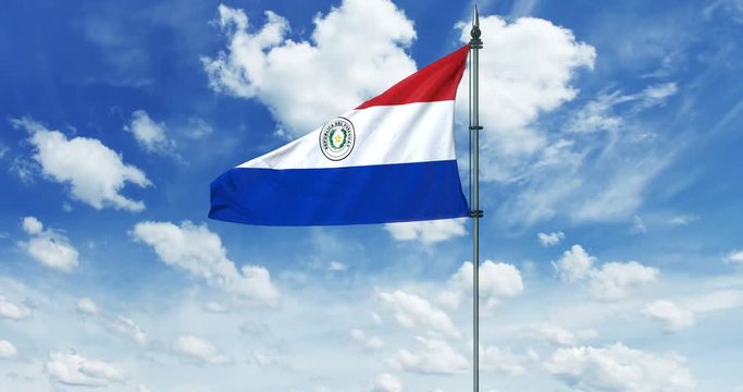 Paraguay flag animation, alpha channel