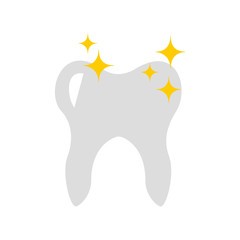 Human tooth with stars vector illustration design