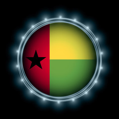 Guinea-bissau flag in blue lightning