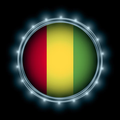 Fototapeta premium Guinea flag in blue lightning