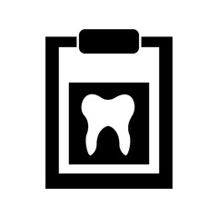 clipboard with Human tooth isolated icon vector illustration design