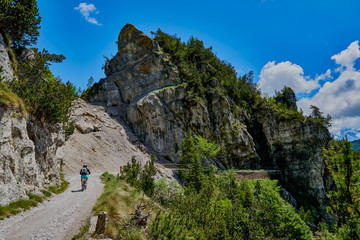 Beautiful landscape. View of Lake Garda from tremalzo pass ,Italy. Popular destinations for travel...