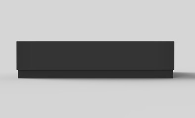 Flat black box mockup