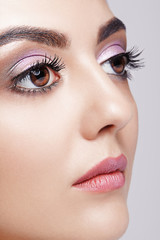 Fototapeta premium Female face with day makeup