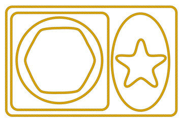 Various Shape : Frame from rope for Your Element Design