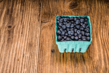 Blueberries in small baskets