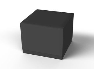 Black box cube mockup