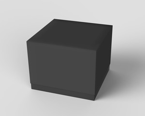 Black box cube mockup