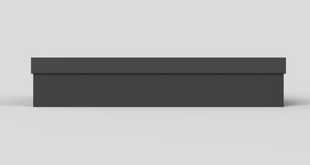 Flat black box mockup