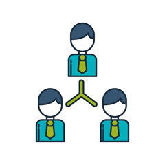 businesspeople teamwork isolated icon vector illustration design