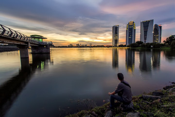 sunset and sunrise view