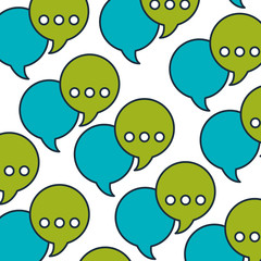 Fototapeta premium speech bubble message pattern background vector illustration design