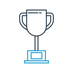 trophy cup isolated icon n vector illustration design