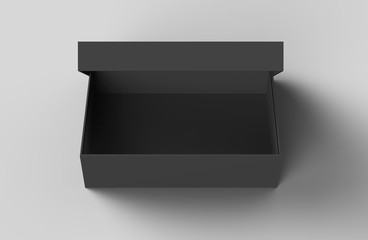 Flat black box mockup