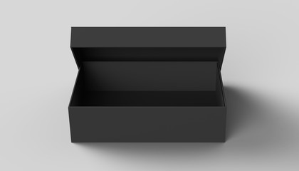 Flat black box mockup
