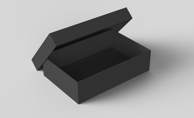 Flat black box mockup