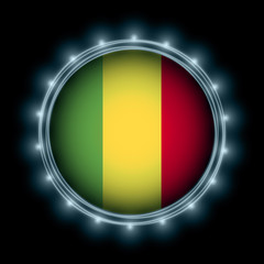 Fototapeta premium Mali flag in blue lightning