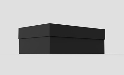 Flat black box mockup