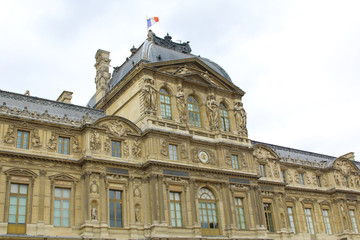 Fototapeta na wymiar PARIS, FRANCE JULY 29, 2017: Louvre museum in Paris