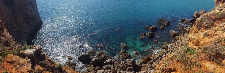 Landscapes of the Sagres coast in Portugal 