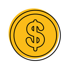 coin money isolated icon vector illustration design
