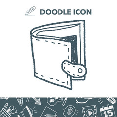 wallet doodle drawing