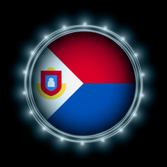 Fototapeta premium Sint-maarten flag in blue lightning