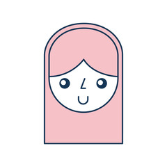 cute woman avatar character vector illustration design