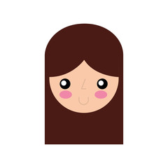 Fototapeta premium cute woman avatar character vector illustration design