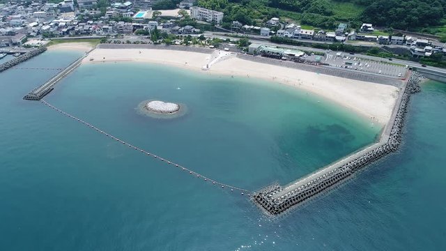 ふたみシーサイド公園（愛媛県伊予市双海町）　空撮