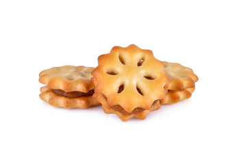 pineapple biscuit on white background