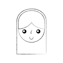 cute woman avatar character vector illustration design