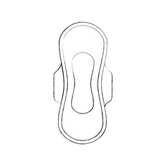 Female hygienic towel with wings vector illustration design