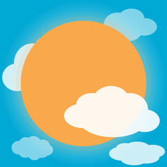 Sunrise Orange and white clouds in the sky during the day.