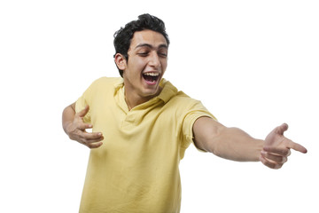 Fototapeta premium Young boy having fun 