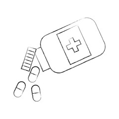 bottle drug isolated icon vector illustration design