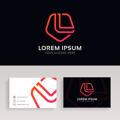Letter L logo iconic sign company symbol vector design.