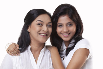 Portrait of smiling mother and daughter 