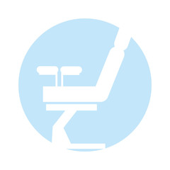 Gynecological chair isolated icon vector illustration design