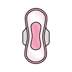 Female hygienic towel with wings vector illustration design