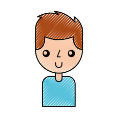 young man avatar character vector illustration design