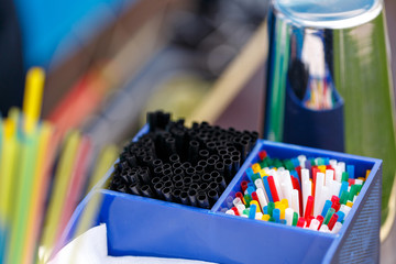 bar outdoor . Ingredients for making alcoholic summer cocktail and bar tools, drink background.